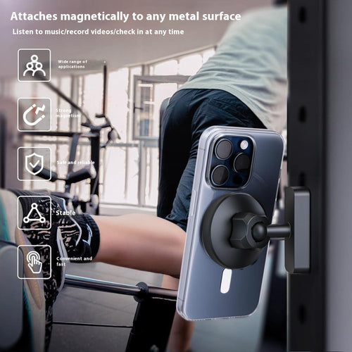 Magnetic Gym Phone Holder – Hands-Free Filming, Timers & Workout Recording
