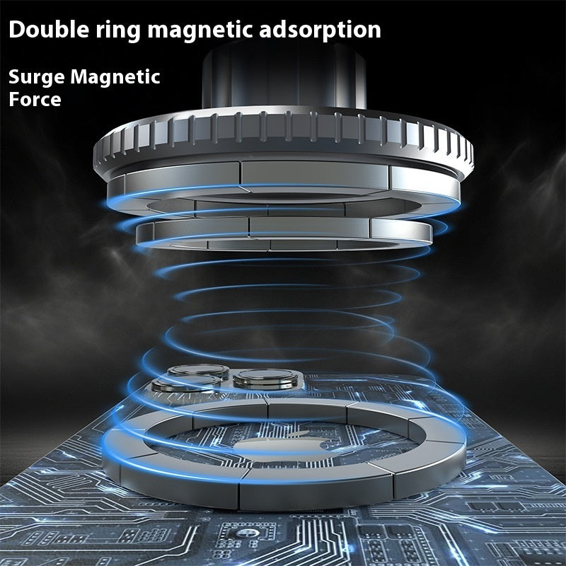 Aluminum Alloy Double Magnetic Gym Spinning Treadmill Lazy Phone Holder