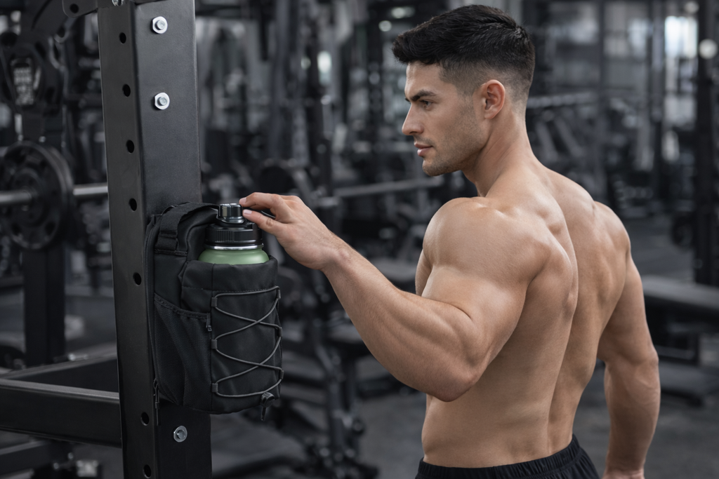 Magnetic Gym Bottle Holder Bag – No Floor, No Spills, No Distractions